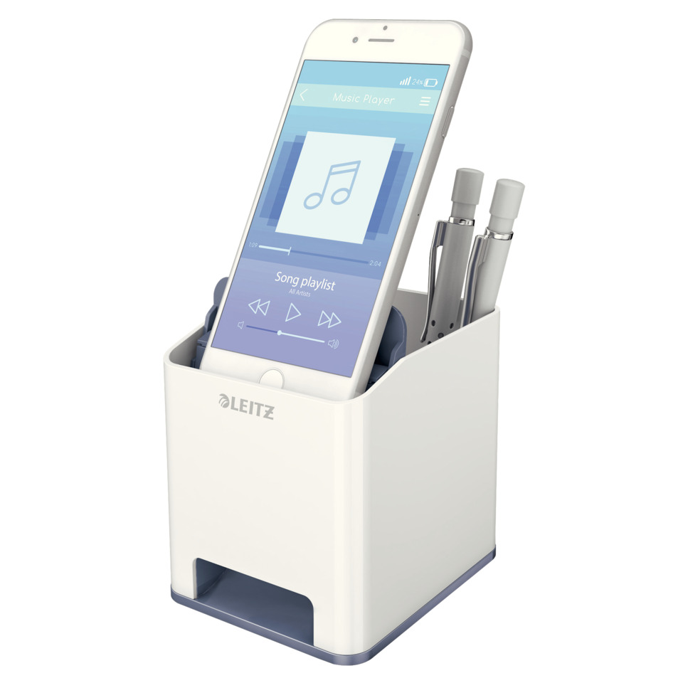 Kabelhalter, Smartphone Dock, Ladehalter, Kabel-Organizer, Standhalter, Docking station, Phone stand, Pen holder, Charging dock, Leitz accessory