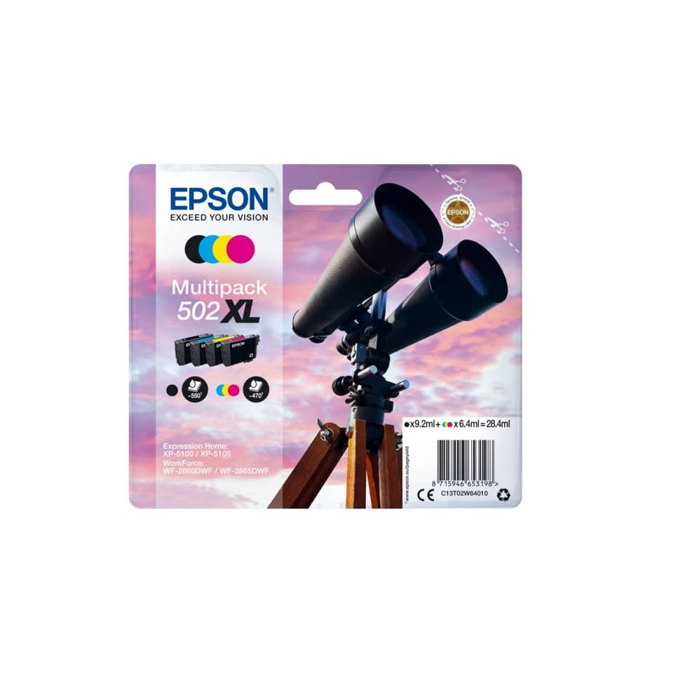 Multipack Nr.502XL schwarz, cyan, magenta, yellow EPSON C13T02W64010