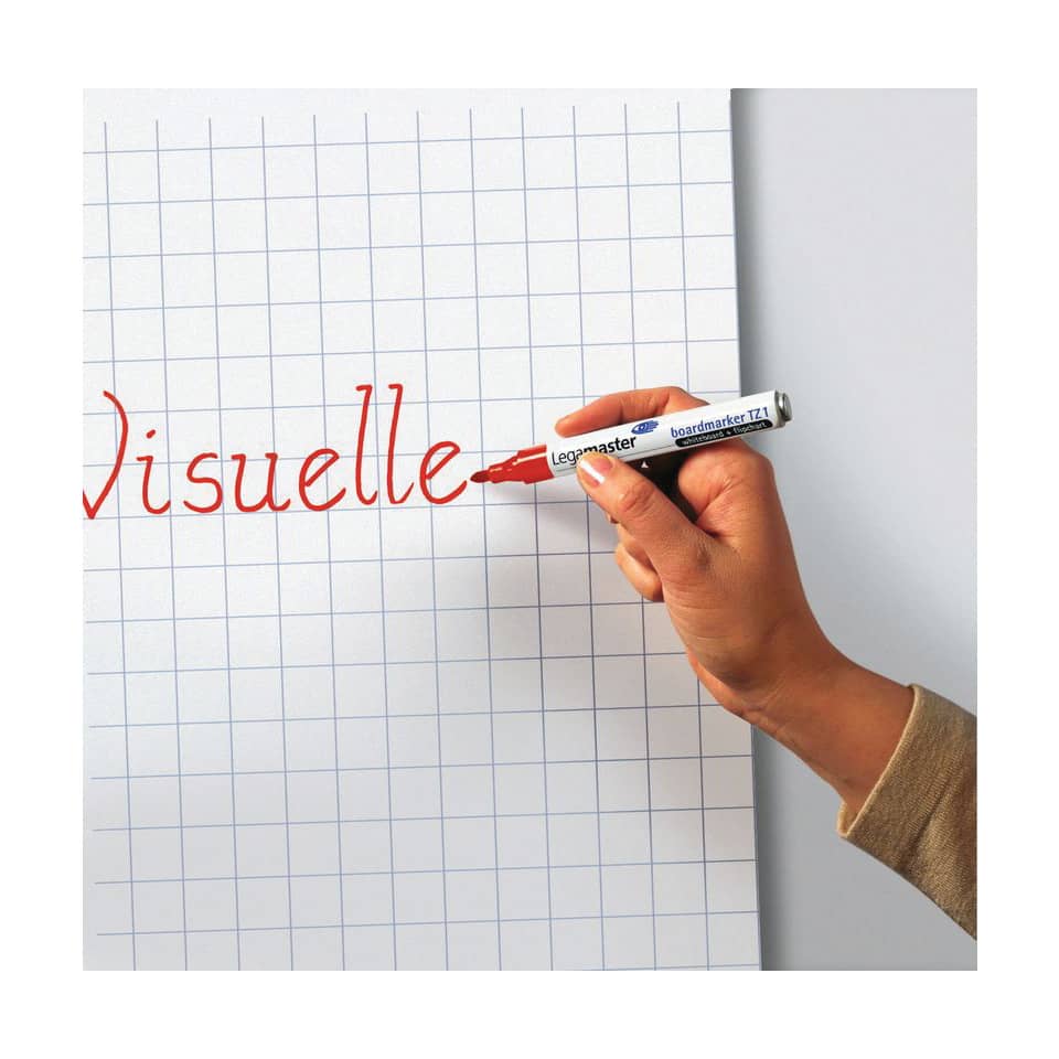 Marker, Permanent marker, Rote Tinte, Graphpapier, Handschrift