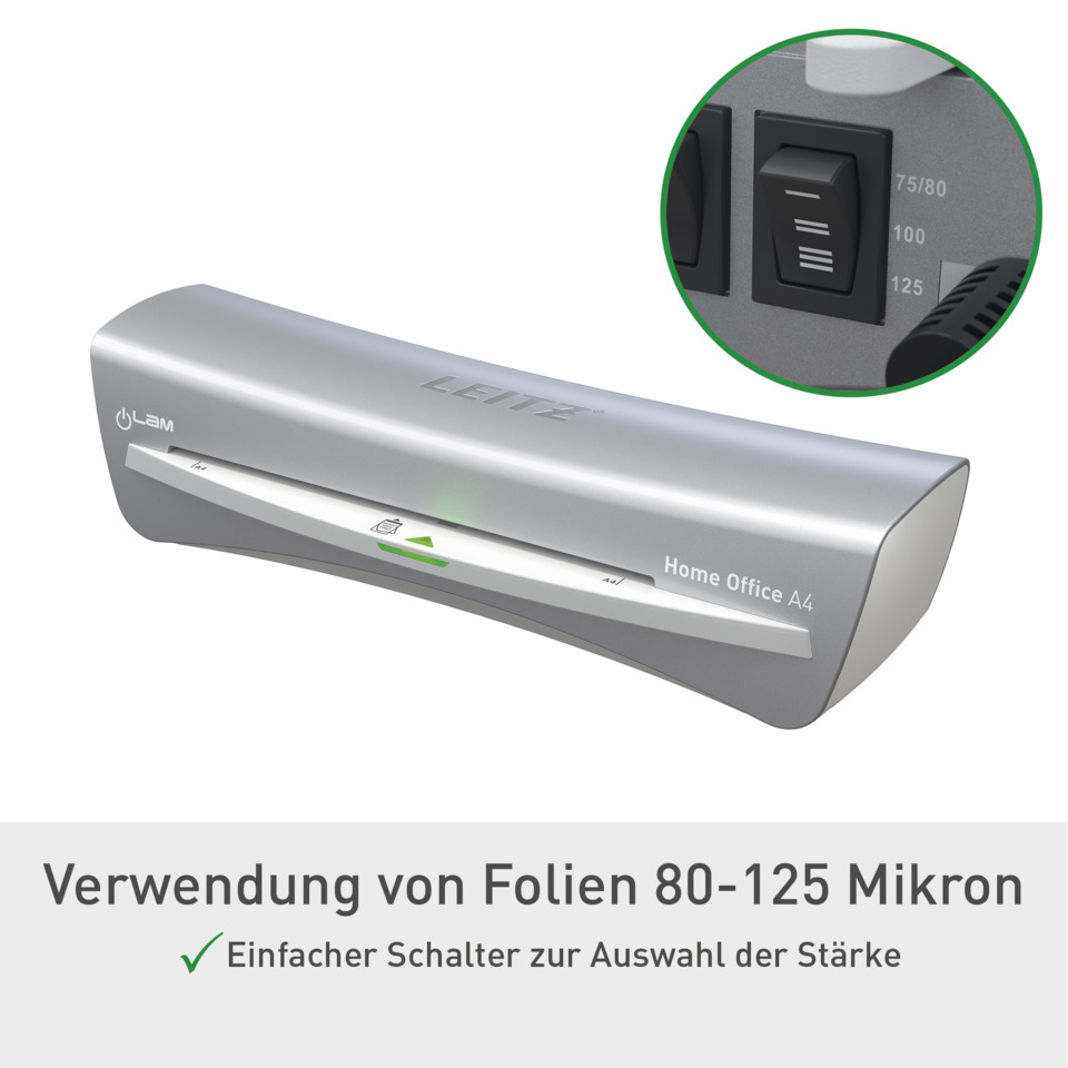 Heißluftpistole?, Schneidegerät?, Foliengerät?, Schwarz-silber, A4-Heimoffice
