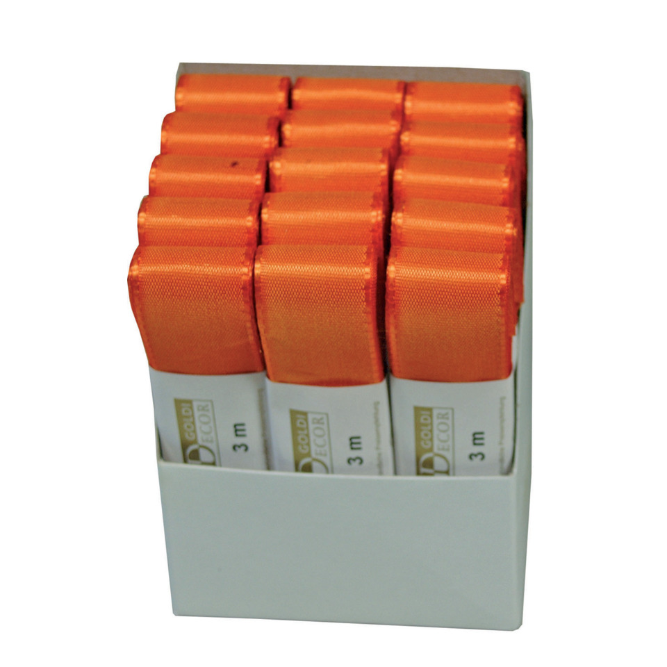 Zierband Taft, 25mmx3m, orange GOLDINA 1445025401503