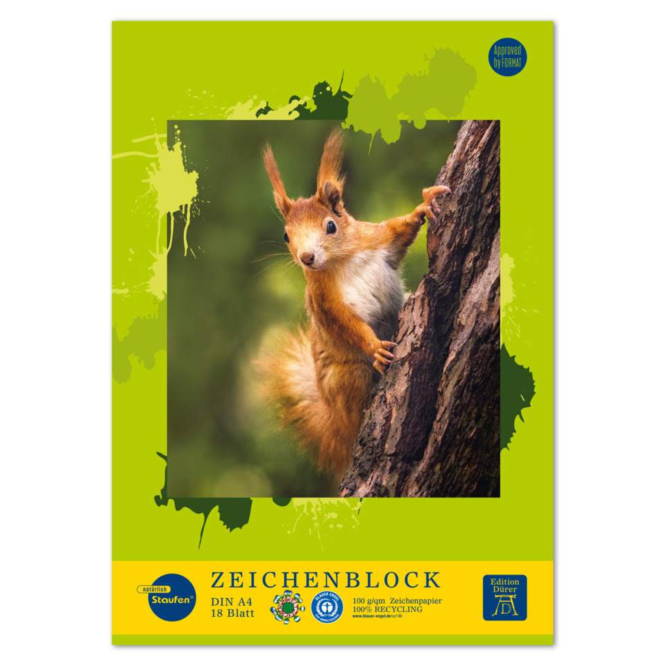 Eichhörnchen, Baum, Klettern, Rotbraun, Grüner Hintergrund