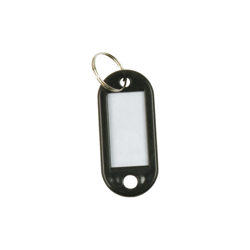 Tamagotchi-Schlüsselanhänger, Schlüsselanhänger-Tag, Kunststoff-Tag, Rechteckiges Tag, Schwarz Ring