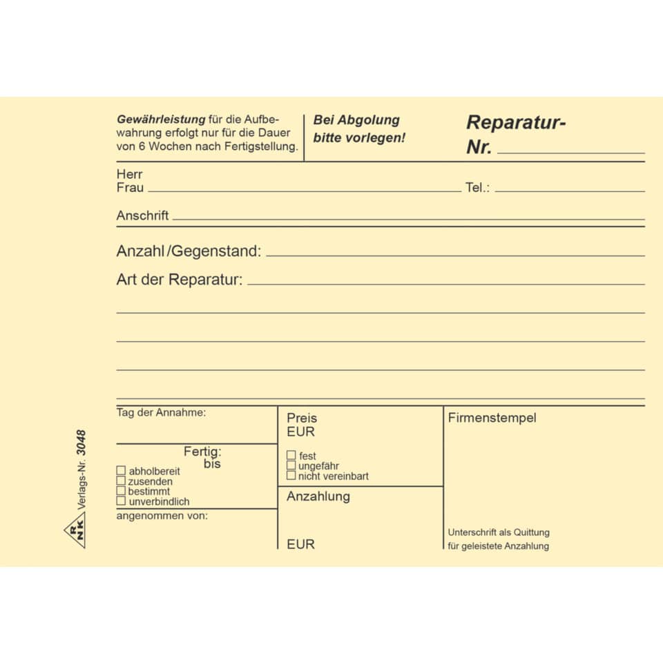 formular, Kaufvertrag, Reparaturformular, Vorlage, Dokument