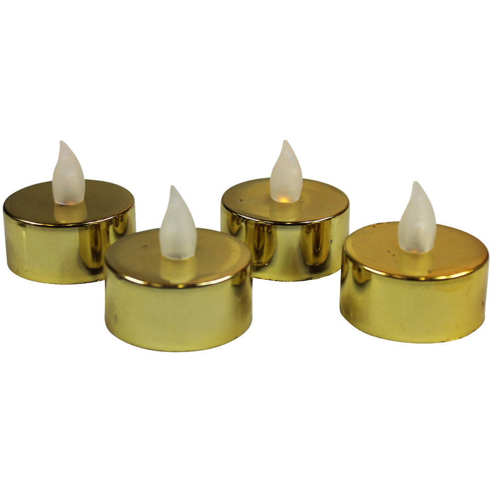 Teelicht, Teelichter, Gold, Kerze, Flacher Teller