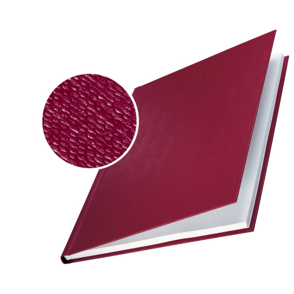 Notizbuch, Leder, Rot, Kunstleder, gebunden