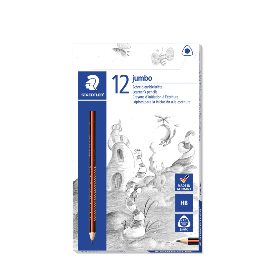 Bleistifte, Zeichnungsbleistifte, 12er Set, HB, Jumbo