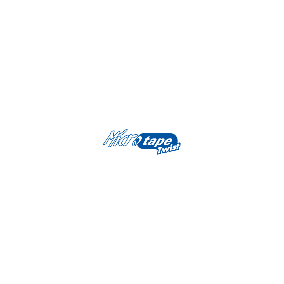 Tape, blaues Logo, Markenlogo, Micro Tape Twist, Klebeband