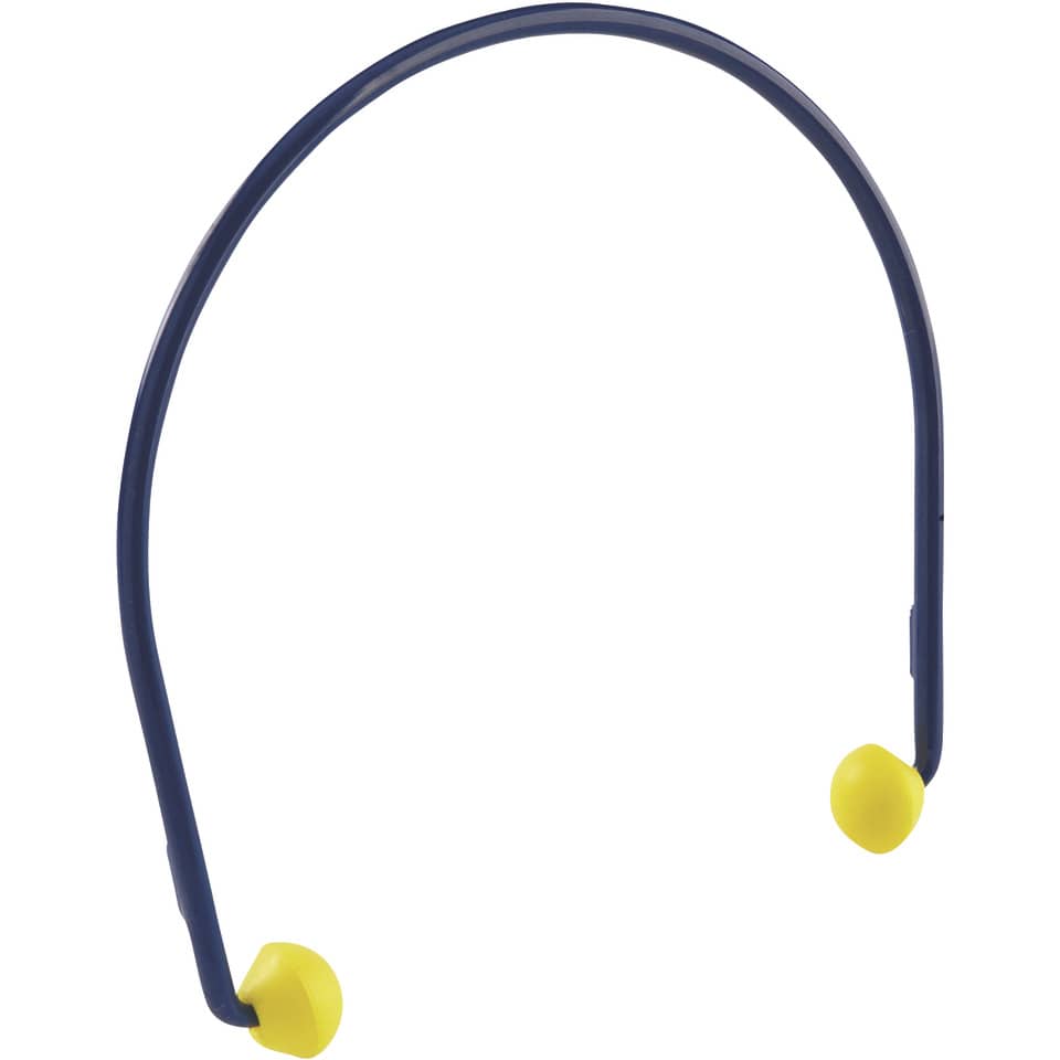 ohrstöpsel, gehörschutz, gelbe stecker, blauer kopfband, ohrstöpsel