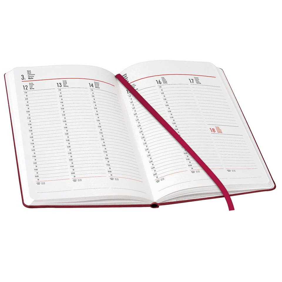 Terminkalender, Planer, Tagesplaner, Notizblock, Rot