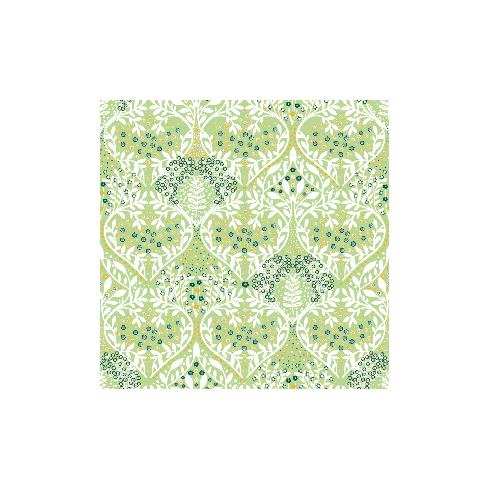Tape-Muster, Blumiges Motiv, Grüner Hintergrund, Blätter-Design, Geometrische clusters