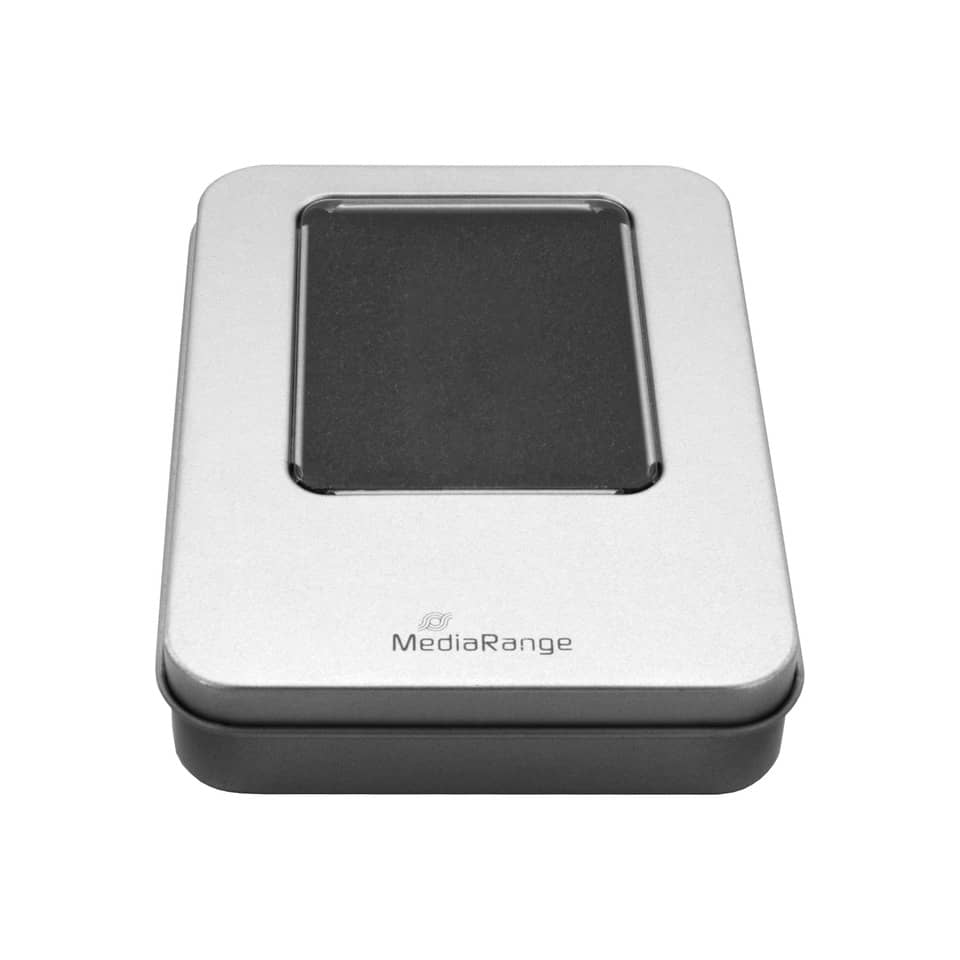 Kartenlesegerät, USB-Kartenleser, MediaRange, Silber, quadratisches Gerät