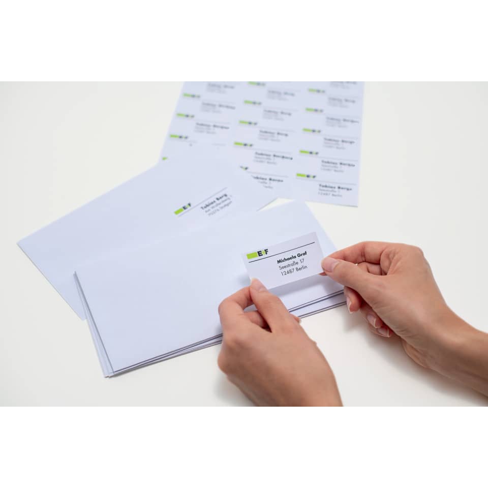Brieftaschen, Stempel, Etiketten, Umschläge, Visitenkarten