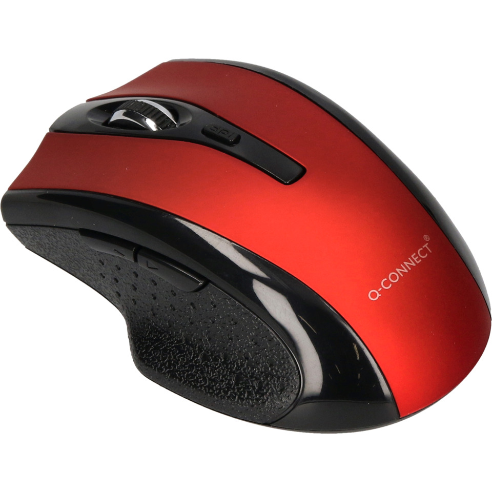  kabellose maus, rot, optische maus, glatt, ergonomisch