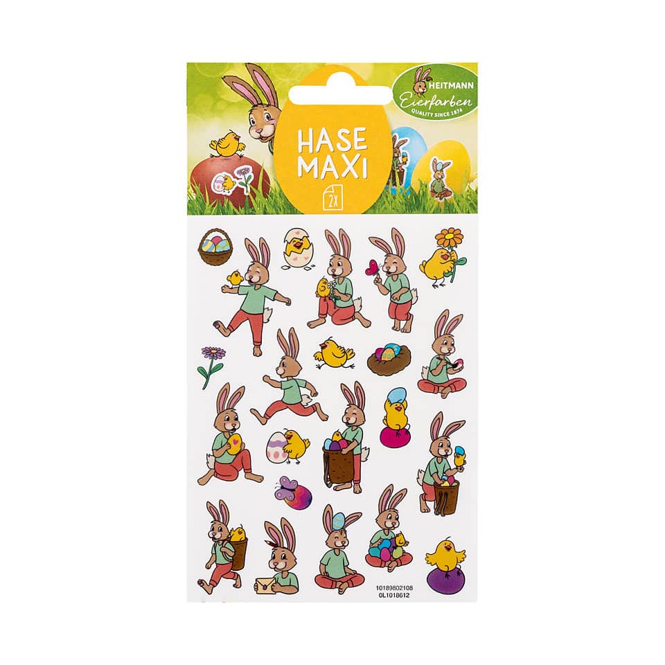 Ostern, Hase, Sticker, Eierbemalung, Bastelfigurenset
