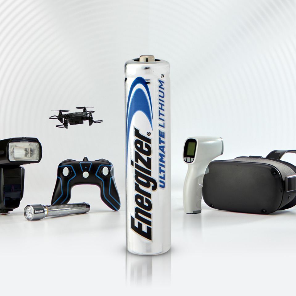 Energizer Batterie, Lithium-Batterie, AA-Batterie, Kopfbild Akku, Elektronik-Zubehör