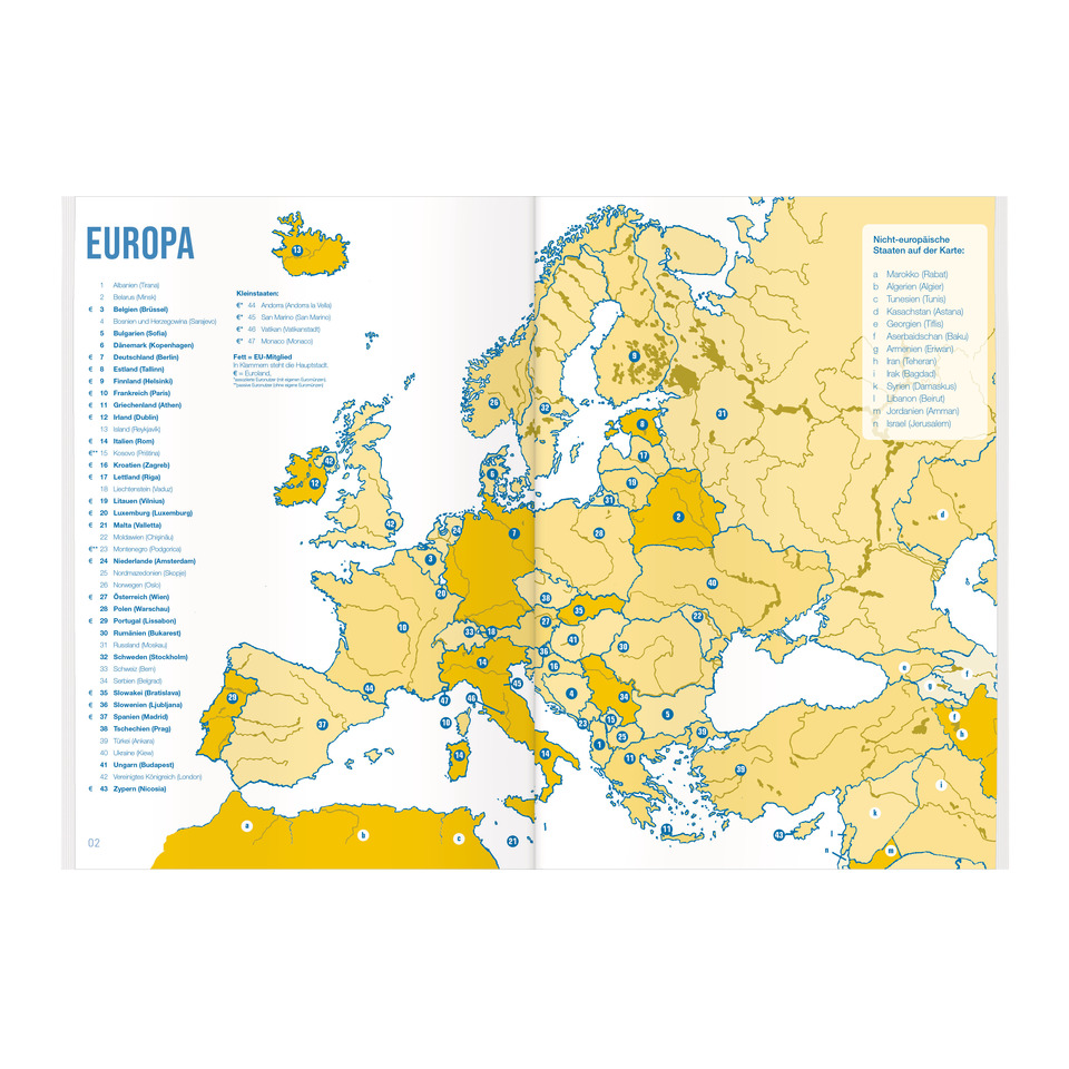 Europa, Karte, Landkarte, Reisekarte, Kartografik