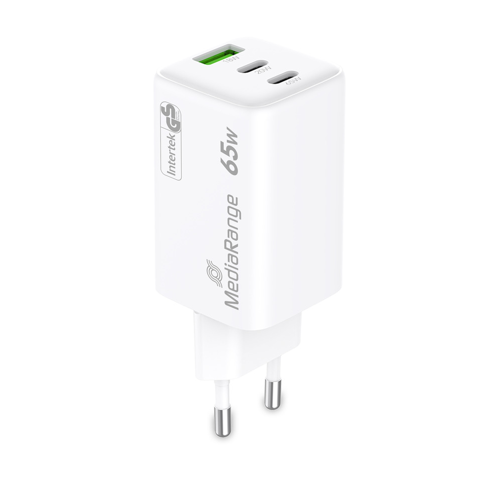 USB-Ladegerät, Wand-Netzstecker, 65W, weiß, Ladegerät