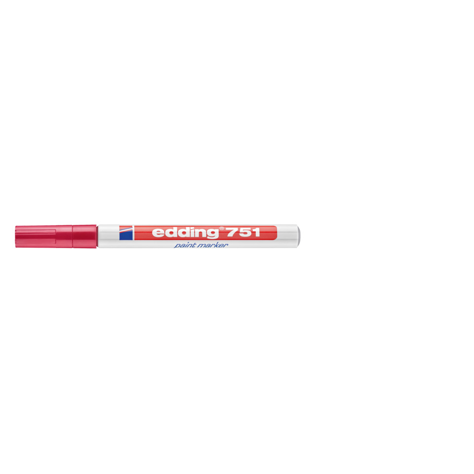 paint marker, rot marker, edging 751, Markerstift, weißes Gehäuse roter Deckel