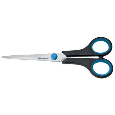 Universalschere Easy Grip, rostfrei, gerade, symmetrisch, blau/schwarz,18 cm WESTCOTT E-30271 00