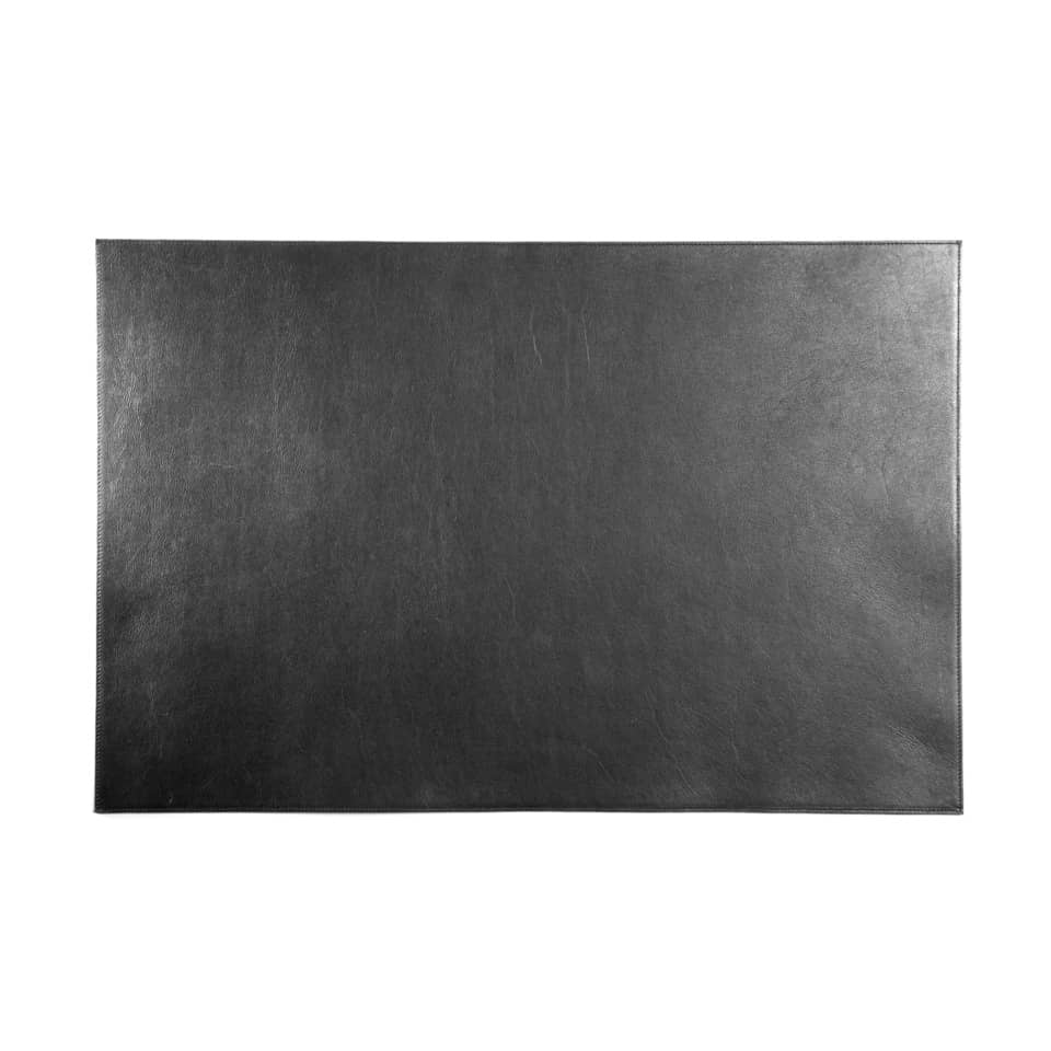 leder, schwarz, unterlage, tischauflage, platte