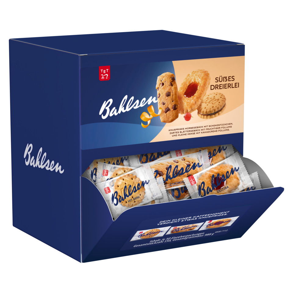 Kekse Dreierlei, 150 Stück BAHLSEN 41560