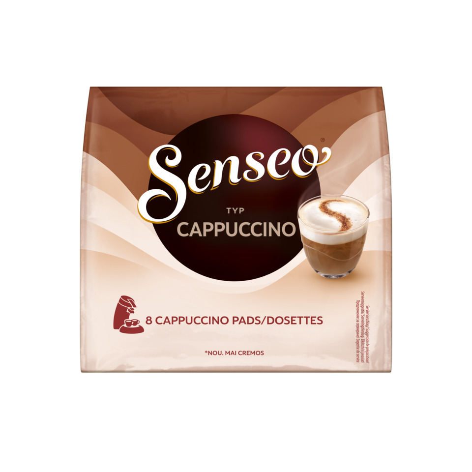 Kaffeepads, Cappuccino, 8 Stück, Kaffeezubereitung, Pads/Dosetten