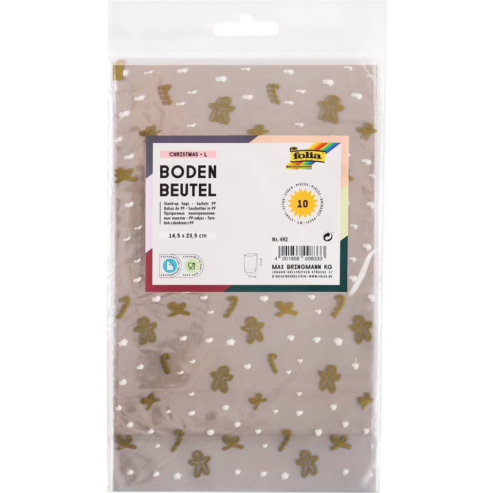 Bodenbeutel, Gemustert, Weihnachten, Beutel, Sackung