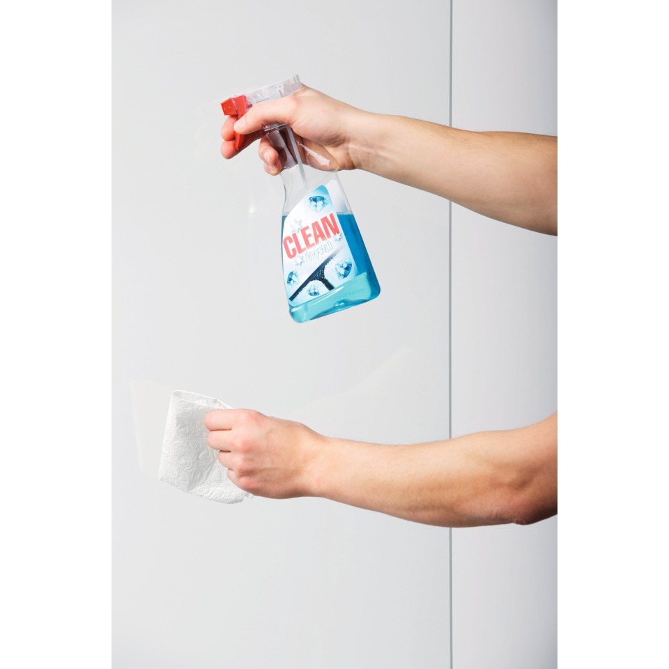 Glasreiniger, Sprayflasche, Reinigungsset, Türspiegel, Küchenkabine