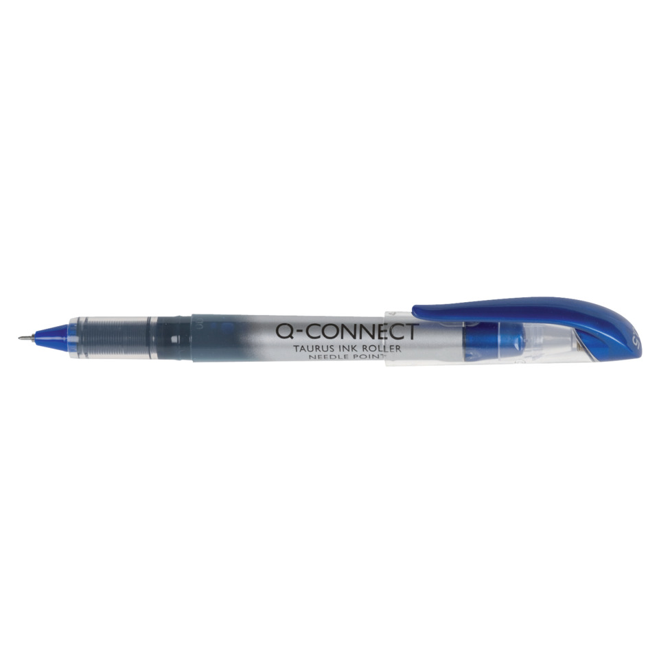 Kugelschreiber, Gel-Tintenroller, Blaue Tinte, Nadelspitze, Q-CONNECT