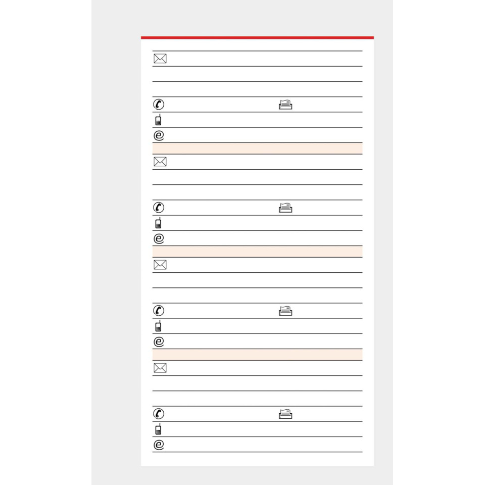 Toilettenartikel, Notizblock, Dateien, Briefumschlag, Telefon