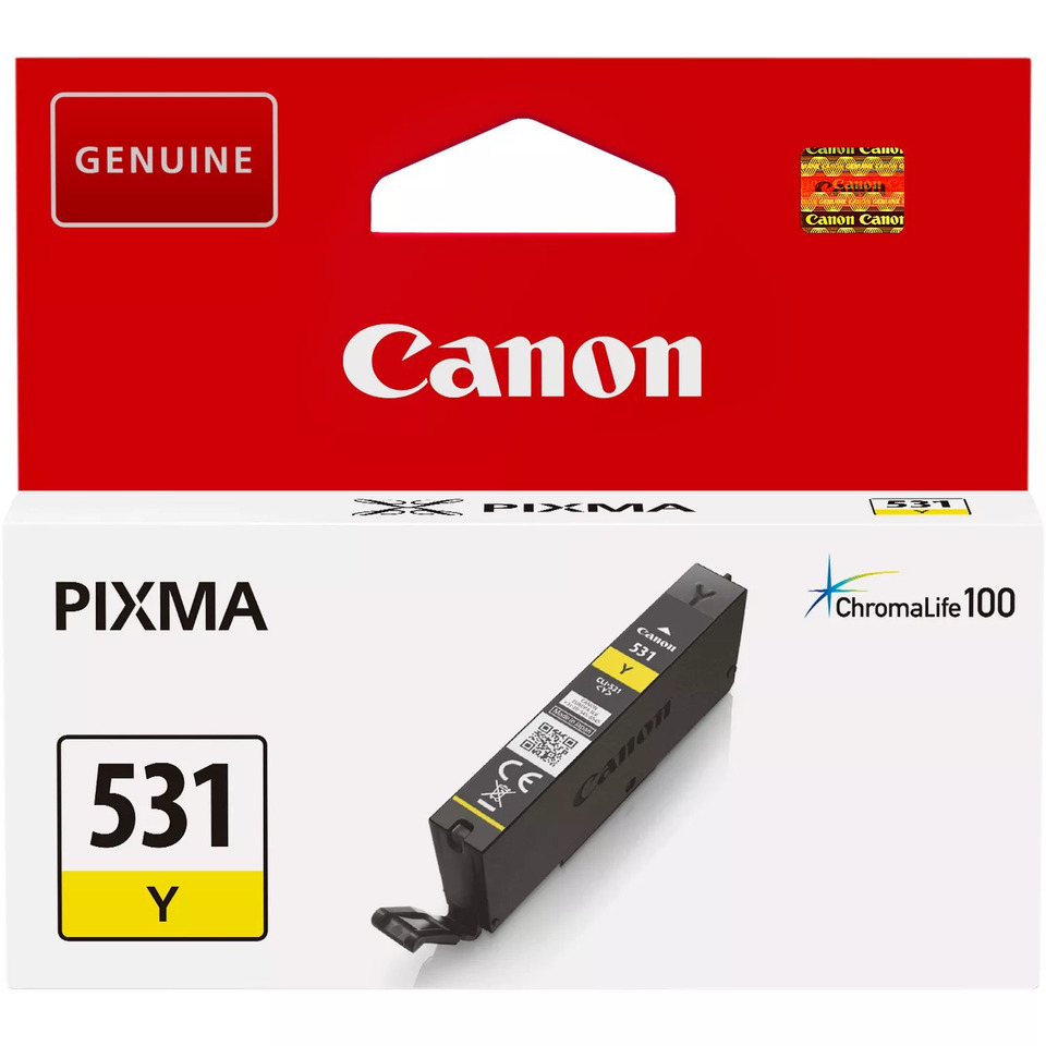 Tintenpatrone, Canon 531Y, Pixma, ChromaLife100, Gelb/Yellow