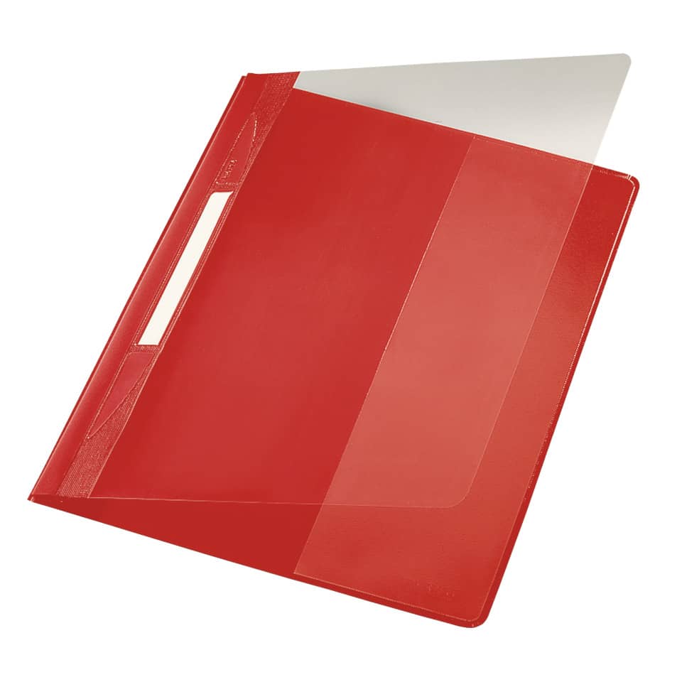 Ordner, Hülle, Schutzhülle, Rot, Transparent