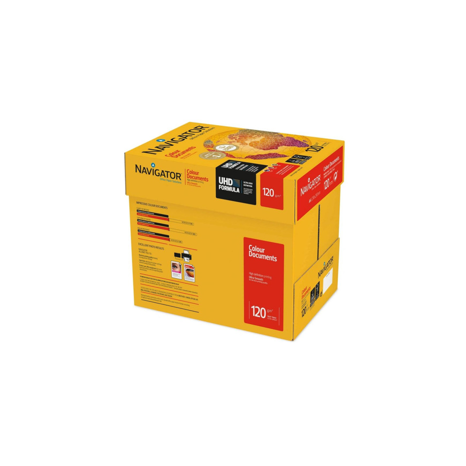 Color documents, Tintenpapier, Druckerpapier, Gelbes Boxenpaket, Navigator Box