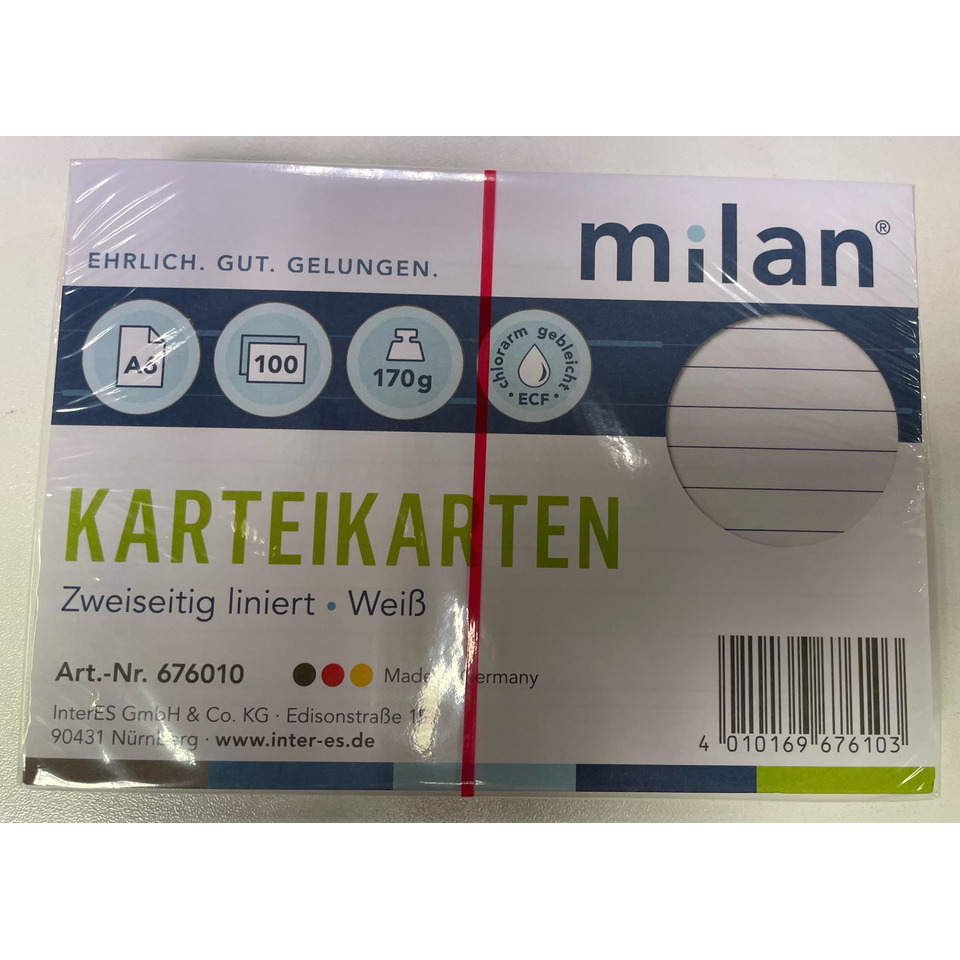 Karteikarten, Zweiseitig, Weiß, A5, 100 Blatt