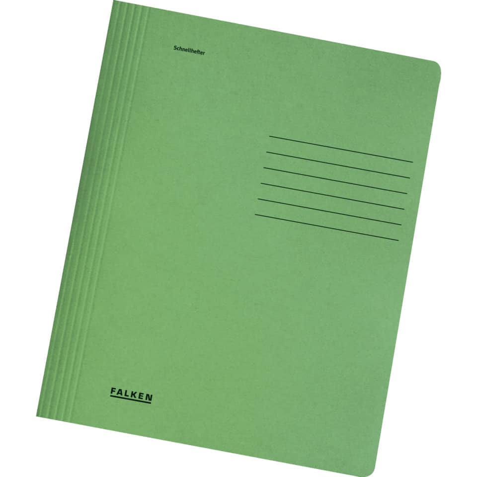 A5-Notizbuch, Grüner Einband, Lineatur-Seiten, Softcover, FALKEN Marke