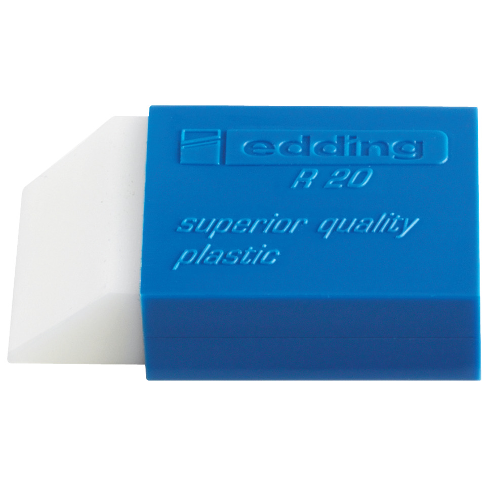Radiergummi, Gummi, Kunststoff, blau, Etui-Format