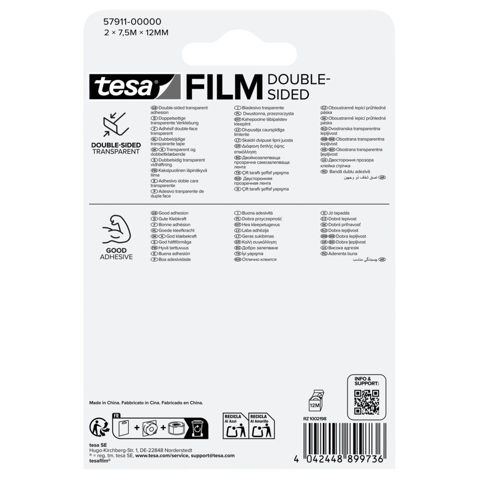 film, doppelseitig, transparent, Klebstoff, Etikett