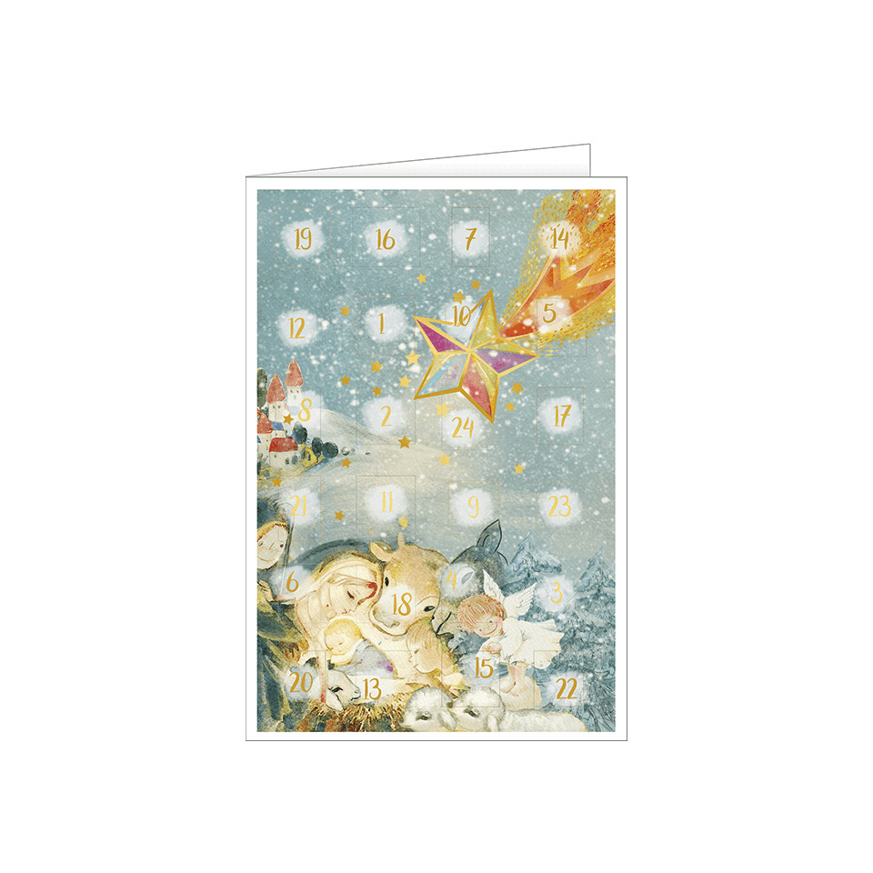Advent calendar, Stars, Winter landscape, Stellar star, Angels