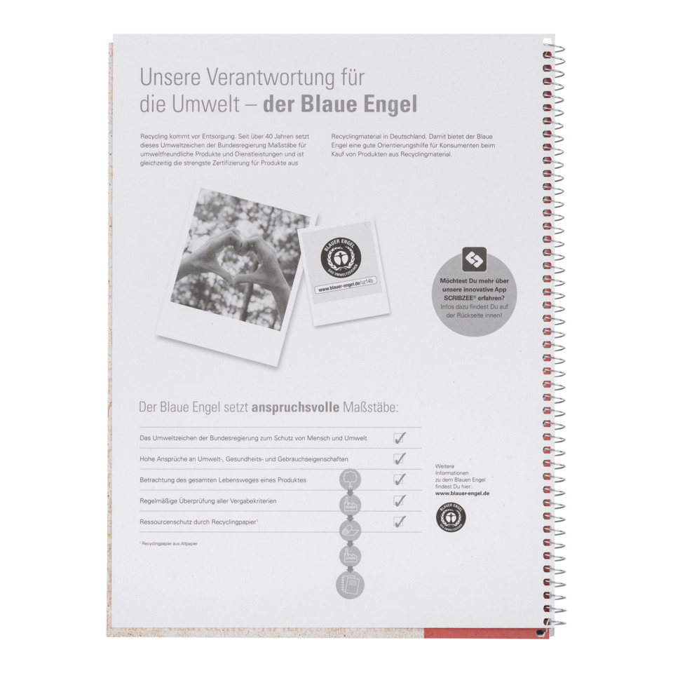 Notizbuch, Spiralbindung, Kopierpapier, Grau, Deutschland