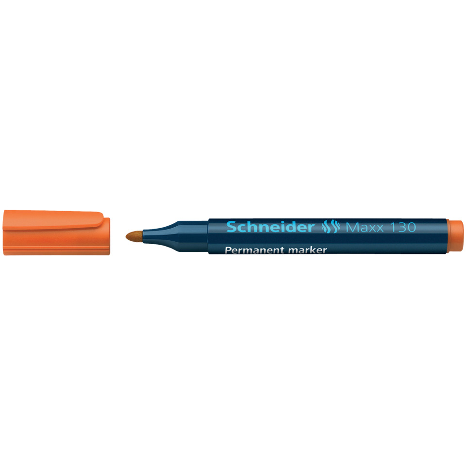 Permanent marker, Marker pen, Blue marker, Orange cap, Chisel tip?