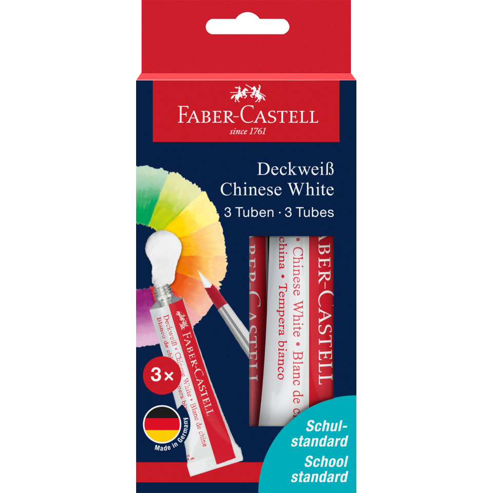 Pinsel, Acrylfarben, Weiße Deckfarbe, China White, Tuben-Set