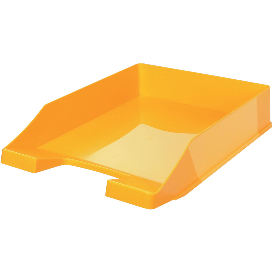 orange Tray, Desk-Organizer, Kunststoffablage, Orangene Ablage, Eckausschnitt