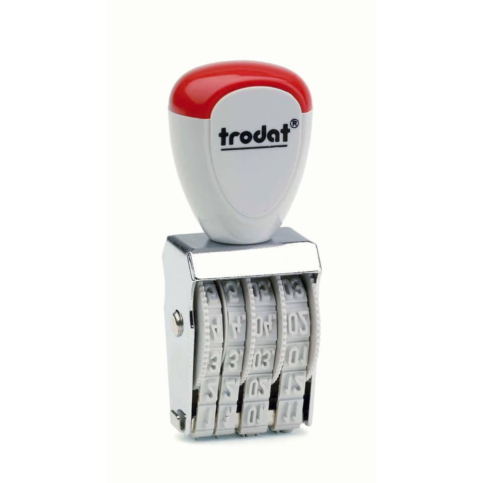 Date stamper, Rotator, Kassierteg, Beschriftungsstempel, Datenstempel