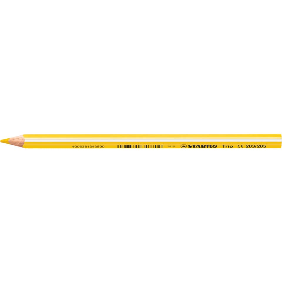 Bleistift, Holzstift, Gelb, HB-Trio, Rundspitze