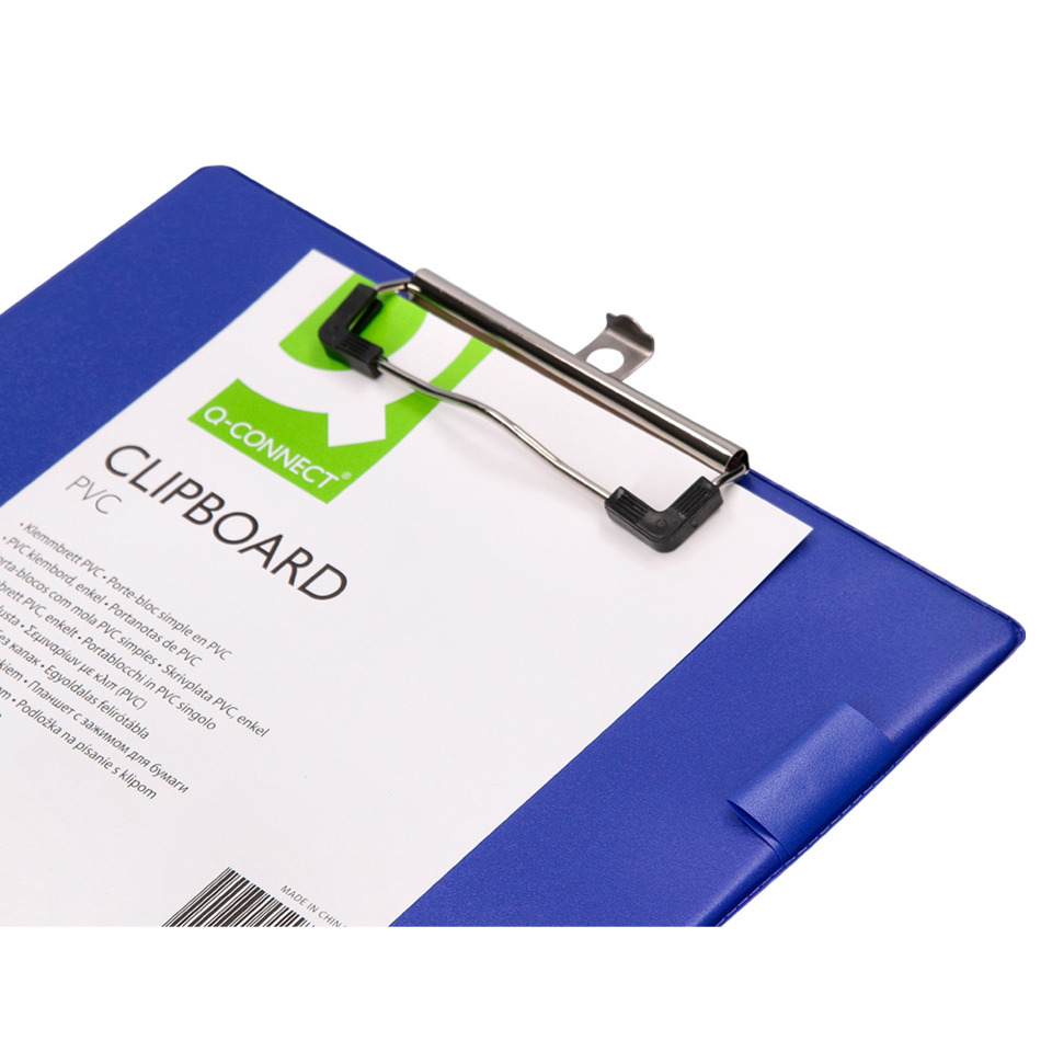 Clipboard, PVC, Blau, Metallclip, Klemmbord