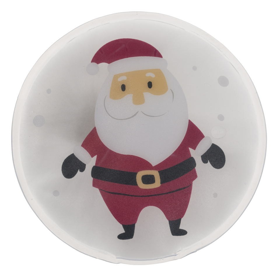Teller, Weihnachtsmann-Motiv, weiß, rund, Keramik