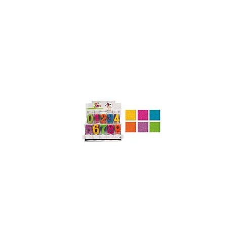 Geburtstagskerze BIRTHDAY FUN Zahlenkerze 0-9 Glitter Maxi, sortiert TRENDHAUS 941985