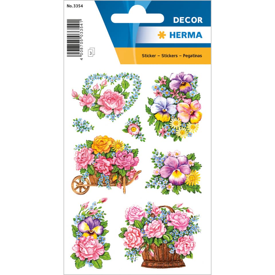Sticker, Blumen, Florale, Dekor, Bügelbild