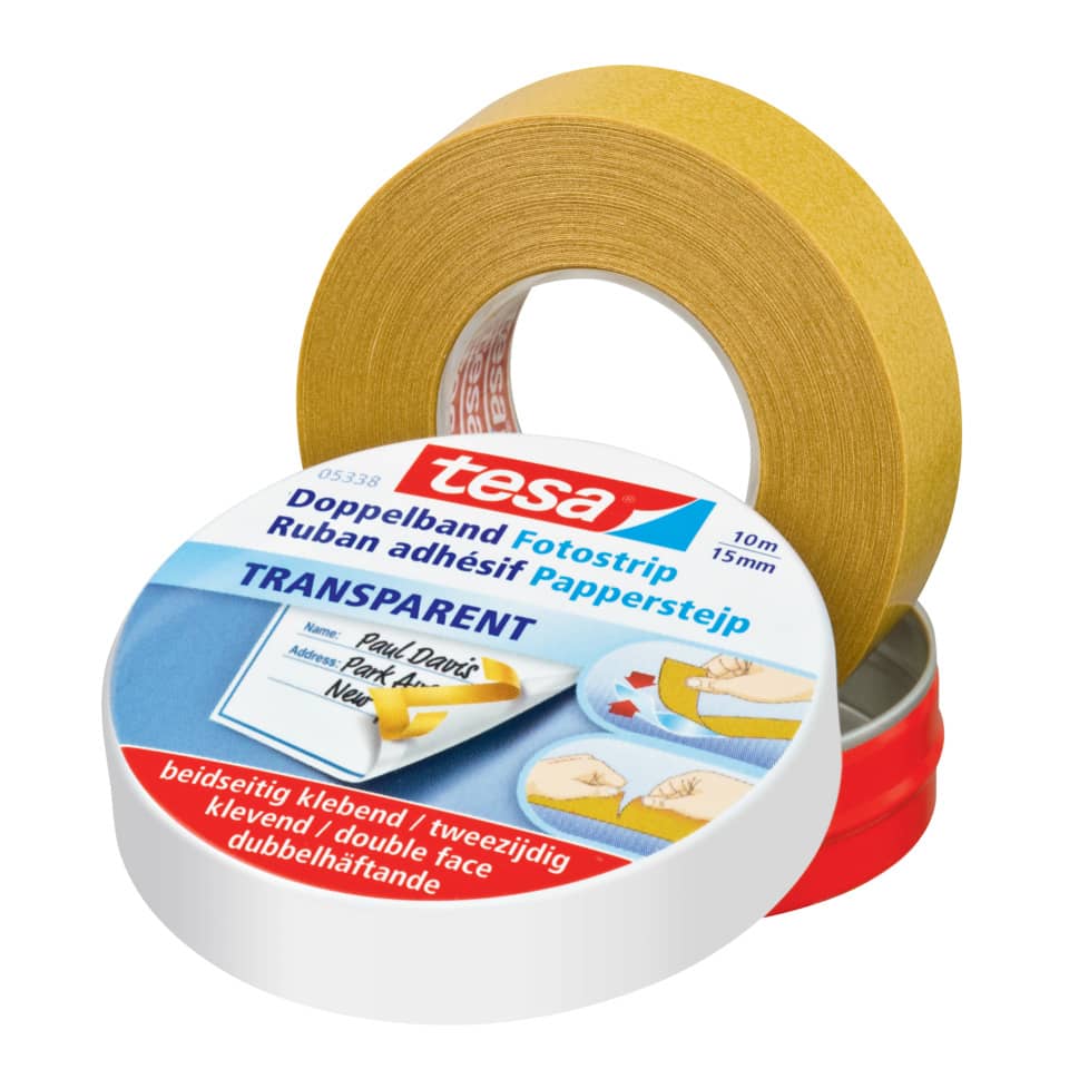 Klebeband, Masking Tape, Transparent, Doppelseitig, Fototape